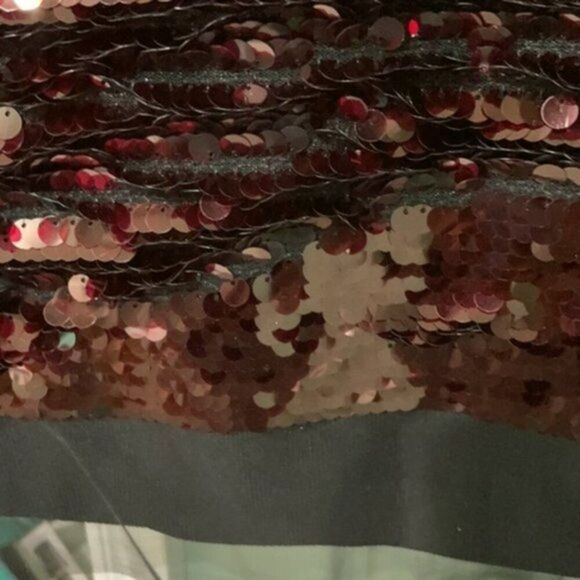 Mcq Knee length skirt Maxi slequins in maroon Tulle insert - Picture 7 of 7